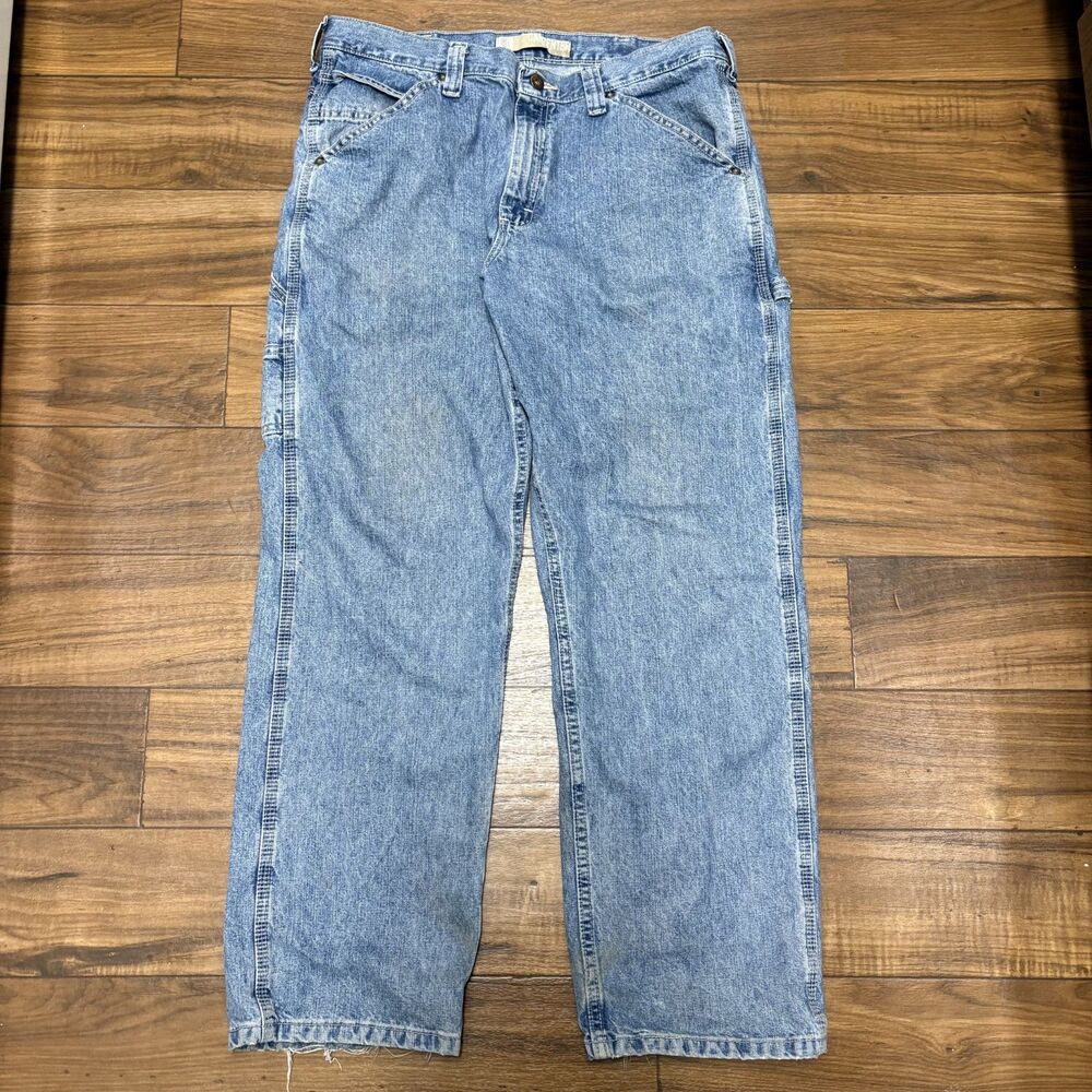 Lee Dungarees Carpenter Jeans Y2K Mens Size 36x30 Light Wash Baggy